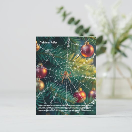 kerstspin briefkaart (Staand voorkant)