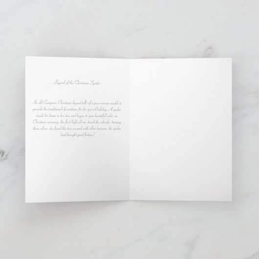 kerstspin feestdagen kaart (Binnen)