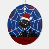 Kerstspin met naam keramisch ornament (Links)