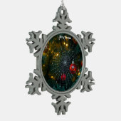 kerstspin tin sneeuwvlok ornament (Links)