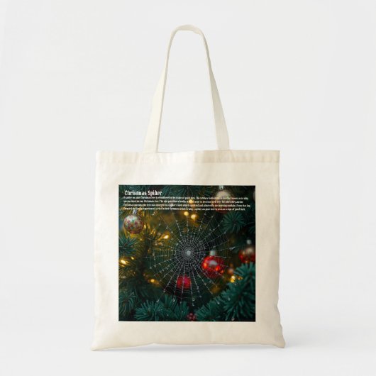 kerstspin tote bag (Voorkant)
