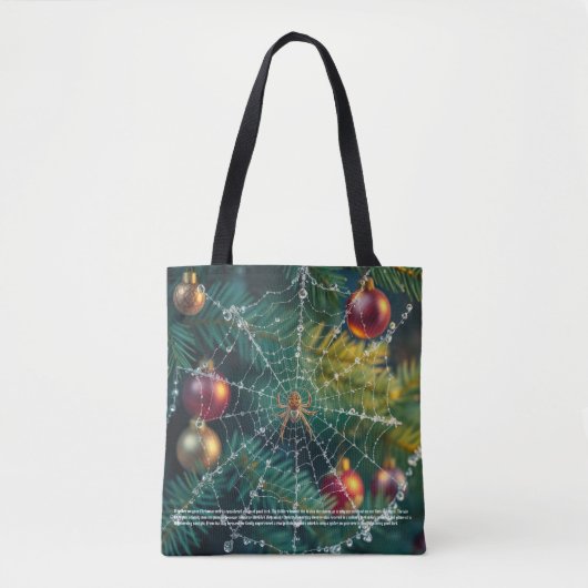 kerstspin tote bag (Voorkant)