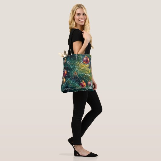 kerstspin tote bag (Op model)