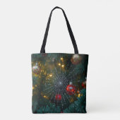 kerstspin tote bag (Achterkant)