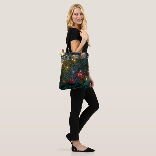 kerstspin tote bag (Op model)