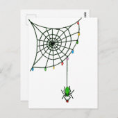 Kerstspin Web Licht Gothic Holiday Briefkaart (Voorkant / Achterkant)