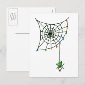 Kerstspin Web Licht Gothic Holiday Feestdagenkaart (Voorkant / Achterkant)