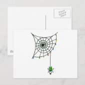 Kerstspin Web Licht Gothic Holiday Feestdagenkaart (Voorkant / Achterkant)