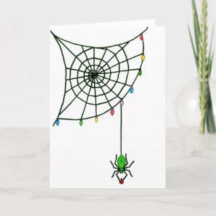 Kerstspin Web Licht Gothic Holiday Kaart