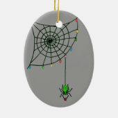 Kerstspin Web Licht Gothic Holiday Keramisch Ornament (Achterkant)