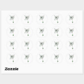 Kerstspin Web Licht Gothic Holiday Ronde Sticker (Vel)