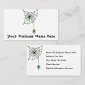 Kerstspin Web Licht Gothic Holiday Visitekaartje (Voorkant / Achterkant)