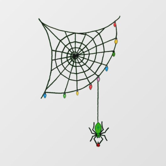 Kerstspin-weblampjes Gothic Raamsticker (Vel)