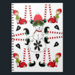 Kerstspiraal Notitieboek Snowman Elf<br><div class="desc">Kerstspiraaltje Notitieboek Santa,  Snowman,  Elf,  Prettige feestdagen,  Gingerbrood man,  Peppermint.</div>