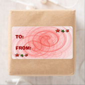 Kerstspiraaltjes en kerststerren etiket (Insitu)