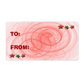 Kerstspiraaltjes en kerststerren etiket (Voorkant)