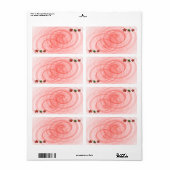 Kerstspiraaltjes en kerststerren etiket (Full Sheet)