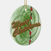 Kerstspiraaltjes en kerststerren keramisch ornament (Rechts)