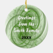 Kerstspiraaltjes en kerststerren keramisch ornament (Achterkant)