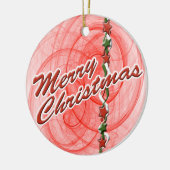 Kerstspiraaltjes en kerststerren keramisch ornament (Links)