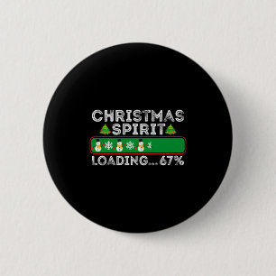 Kerstspiritus laden 67 Zes Zeven Meme Grappig S Ronde Button 5,7 Cm
