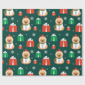 Kerstspitz-patroon Cadeaupapier (Vlak)