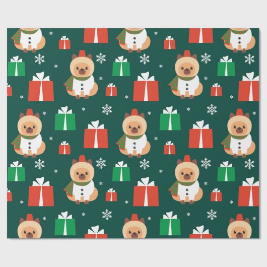 Kerstspitz-patroon Cadeaupapier (Vlak)