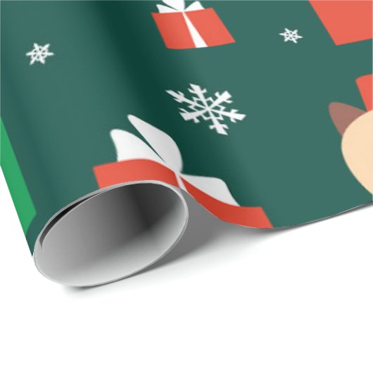 Kerstspitz-patroon Cadeaupapier (Rol Hoek)