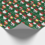 Kerstsport | Naam Cadeaupapier (Hoek)