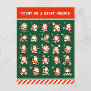 Kerstsportkalender Aftellen Feestdagenkaart