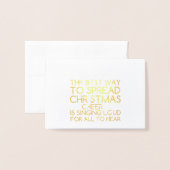 KERSTSPREIDING VERSPREIDEN FOLIE KAARTEN (Voorkant met envelop)