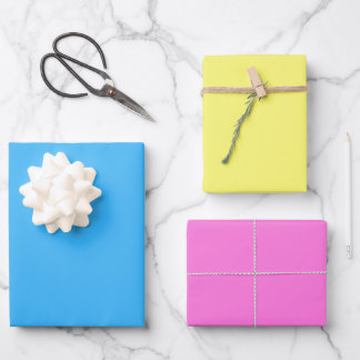 Kerstsprookje blauw roze geel inpakpapier vel