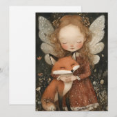 Kerstsprookje met vos uit grootmoeders tijd Sfeerv Feestdagenkaart (Voorkant / Achterkant)