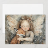 Kerstsprookje met vos uit grootmoeders tijd Winter Feestdagenkaart (Voorkant / Achterkant)