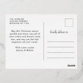 Kerstsprookje PHOTO Kerstkaart Zilver Folie Feestdagen Briefkaart (Achterkant)