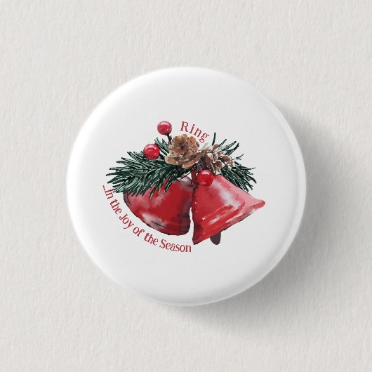 Kerstsprookjes Ronde Badge – Breng de vreugde Button 3,2 Cm (Voorkant)