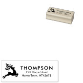 Kerstsprung Rendier Retouradres Rubberstempel (Gestempeld)