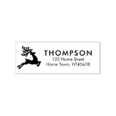 Kerstsprung Rendier Retouradres Rubberstempel (Afrduk)