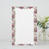 Kerstspuitrand vakantiedecoratie briefpapier (Staand voorkant)