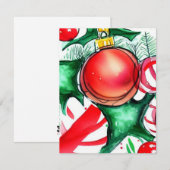 Kerstspullen Notitiekaartje (Voorkant / Achterkant)