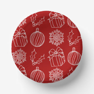 Kerstspullen - Sneeuwvlok, Hulst, Cadeau en Papieren Kommen