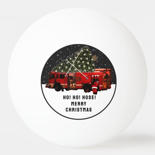 Kerstspullen voor brandweerlieden pingpongbal (Voorkant)