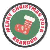 kerststaart Hockey Puck (Voorkant)