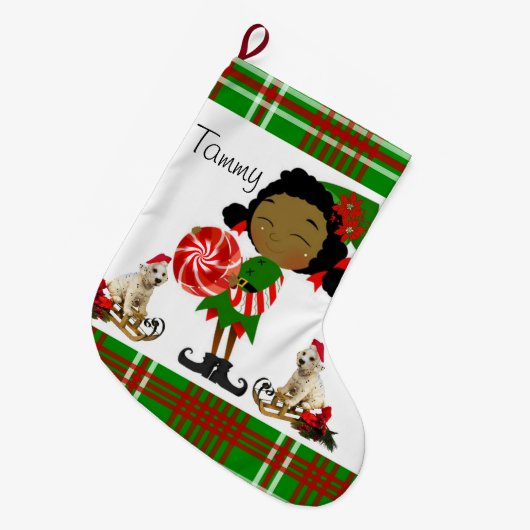 kerststaart, kerstAfrikaanse Elf Grote Kerstsok (Voorkant (Hangend))