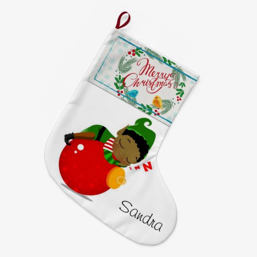 kerststaart, kerstAfrikaanse Elf Grote Kerstsok (Voorkant (Hangend))