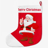 kerststaart/kerstman grote kerstsok (Achterkant)