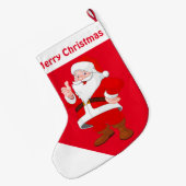 kerststaart/kerstman grote kerstsok (Achterkant (Hangend))