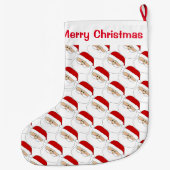 kerststaart/kerstman grote kerstsok (Achterkant)