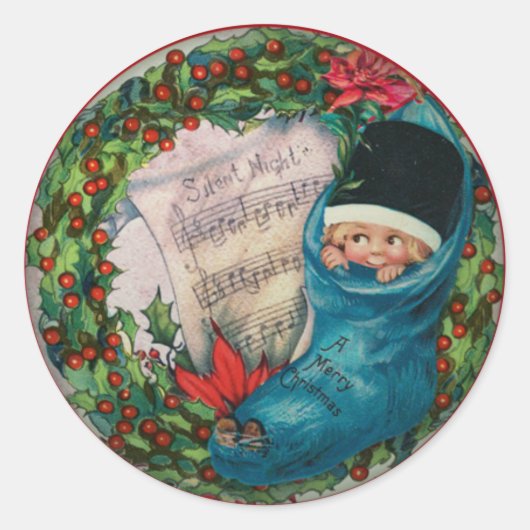 kerststaart Kinder steniging Ronde Sticker (Voorkant)