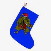 kerststaart met kerstcadeaus T-Rex Kleine Kerstsok (Voorkant (Hangend))